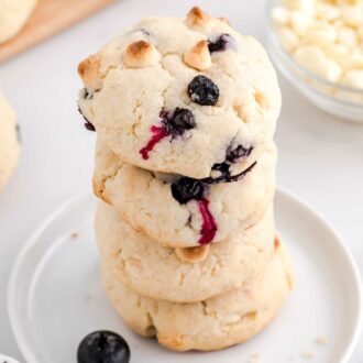 White Chocolate Blueberry Cookies